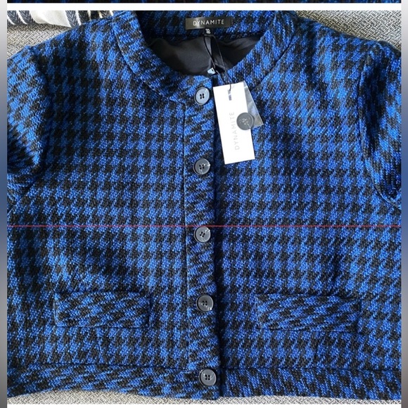 SET! NWT- DYNAMITE Shauna Cropped Button Blazer and Skirt - Picture 13 of 15